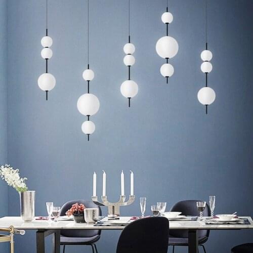 Modern LED Sugar Gourd Glass Pendan Tlights Lighting Nordic Restaurant Decoration Lamp Bar Bedroom Hanging Lamp Light Fixtures