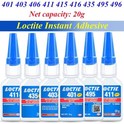 Super Glue 401 Repairing Glue Instant Adhesive Loctite Self-Adhesive 403 406 408 411 414 415 416 For Metal Plastic Rubber 20ml