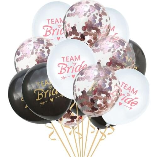 Wedding Party Bride To Be Latex Balloon Confetti Baloon Set Hen Night Bachelorette Party Decorations Team Bridal Shower PAT67