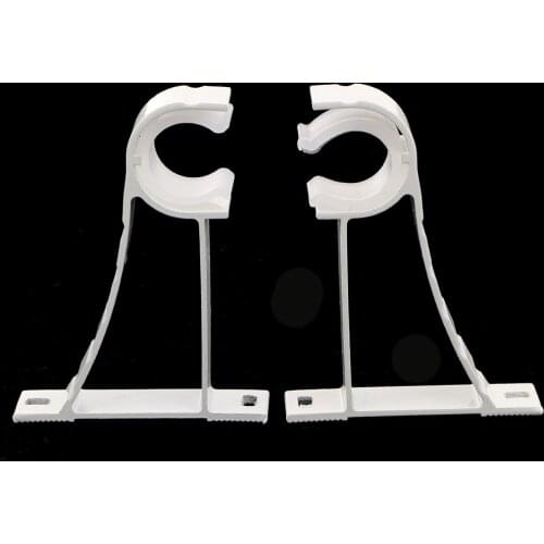 Heavy Duty Metal Curtain Pole Brackets Rod Holder Hooks Wall Mounted 2pcs