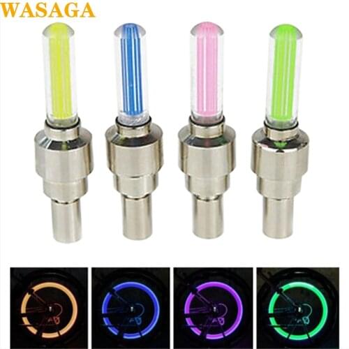 Bike Light Mini LED With Battery Bicycle Lights Install at Bicycle Wheel Tire Valves Cycling Bicycle Accessories LED Light