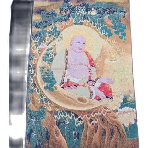 Brocade Thangka embroidery Maitreya portrait