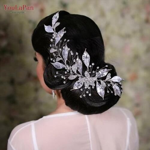 YouLaPan HP299 Alloy Leaves Wedding Headband Luxury Bridal Headwear Women Tiara Wedding Hair Accessories Bridal Tiara and Crown