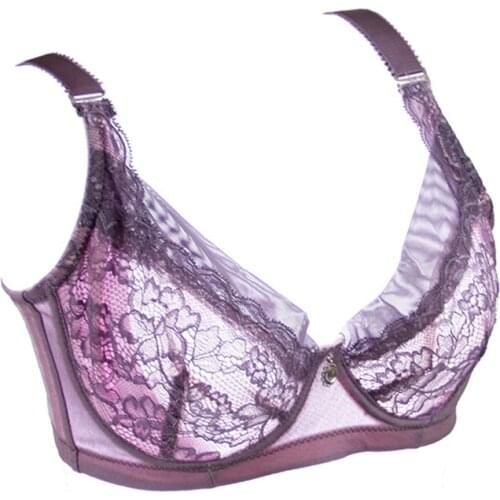 Sexy Lace Transparent Bras Breathable Push Up Lingerie For Women B Cup Bralette Female Underwear Underwire Brassiere Intimates