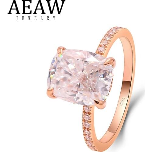 14k Rose Gold DF Color VVS1 Cushion Cut 3.0carat Moissanite Engagement Halo Ring Stuning Jewelry for Women Fine Ring