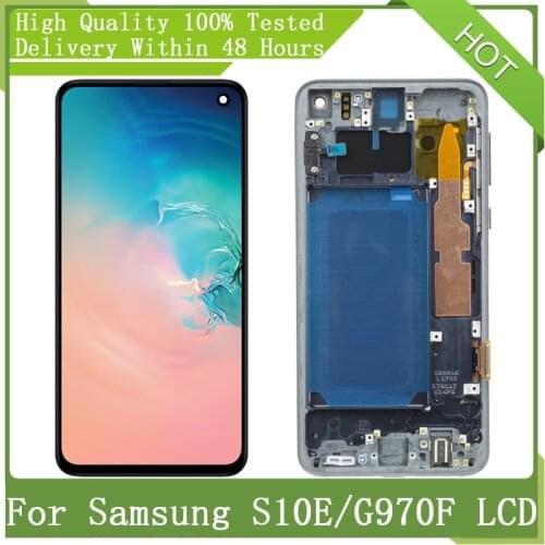 5.8“SUPER AMOLED LCD Screen For SAMSUNG S10E G970F G970U G970W G970F/DS SM-G9700 With Frame LCD Display Touch Digitizer Assembly