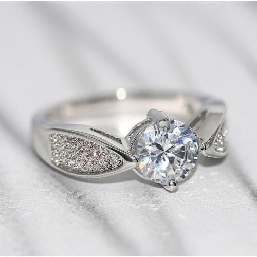 ZHOUYANG Wedding Rings For Women Simple Classic Cubic Zirconia Silver Color Engagement Finger Ring Gift Fashion Jewelry R546