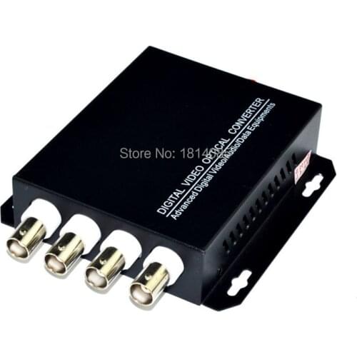 1 Pair 2 Pieces/lot 4 Channel Video Optical Converter 4V1D Fiber Optic Video Optical Transmitter & Receiver 4CH +RS485 Data