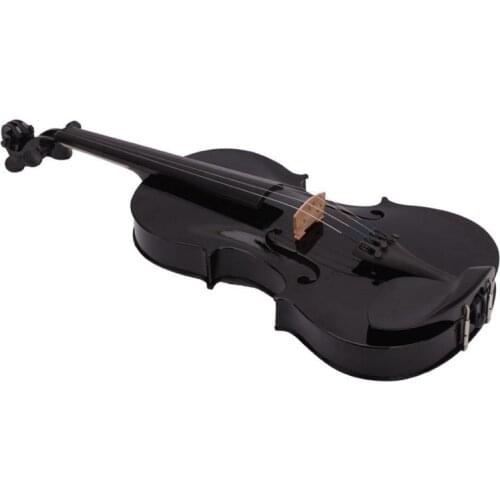 4/4 Full Size Acoustic Violin Fiddle Black with Case Bow Rosin