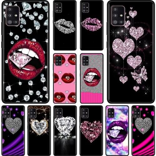 Crystal Cool Diamond Black Shell For Samsung A51 A71 A52 A91 A72 A42 A41 A32 A31 A21s A21 A12 A02s Cover