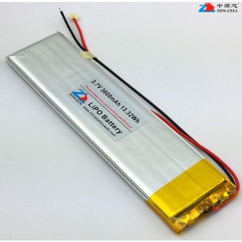 In the shipping 3.7V 5835126 3600mAh lithium polymer battery 6035125 solar lawn lamp Rechargeable Li-ion Cell