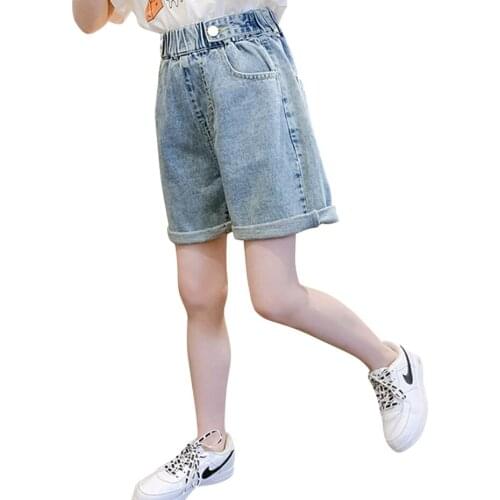 Girls Jeans Sashes Kids Girl Jeans Casual Style Trousers For Children Summer Childrens Clothing 6 8 10 12 14