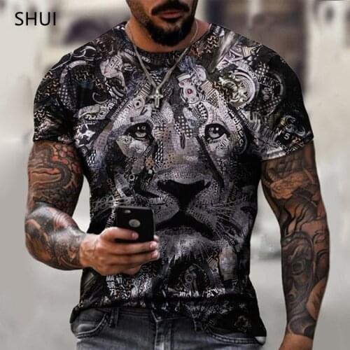 3D Printing T-shirt Animal Print Mens T-shirt Printing Casual T-shirt O-neck Hip-hop Short Sleeve Size XXS-6XL оверсайз одежда