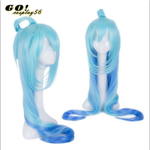 KonoSuba Gods Blessing on This Wonderful World ! Cosplay Wigs Aqua Synthetic Hair Adult Role Play