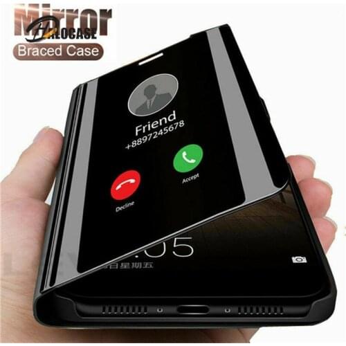 For Samsung Galaxy Note 20 Ultra Case Smart Mirror Flip Stand Leather Phone Case for Galaxy Note20 Note 20 Back Cover