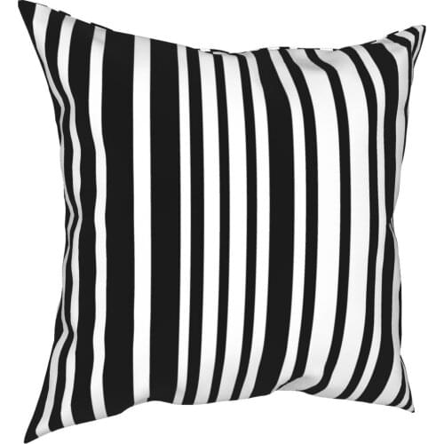 Black And White Lines Pillow Cover Decoration Geometric Simple Cushion Cover Throw Pillow for Living Room Double-sided Printing