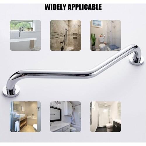 Stainless Steel Chrome Safety Rail Bathroom Tub Toilet Non-slip Handrail Grab Bar Shower Safety Support Handle Towel Rack