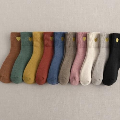 New Autumn And Winter Fashion Womens Socks College Style Sex Heart Thorn Ball Trendy Cotton Ladies All-match Socks