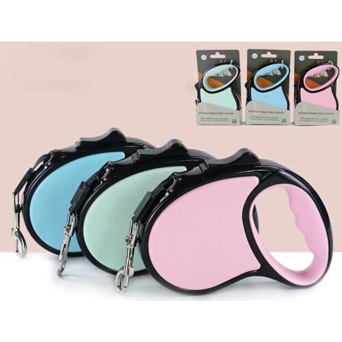 Dog Leash Automatic Pet Traction Rope Retractable Nylon Cat Lead Walking Running Puppy Accessories Harness Collar Dogs Ropes