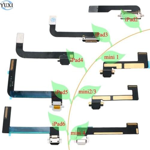 YuXi Replacement Part For iPad 2 3 4 5 Air 2 6 for Mini 1 2 3 4 USB Charging Port Charger Dock Connector Data Flex Cable Ribbon