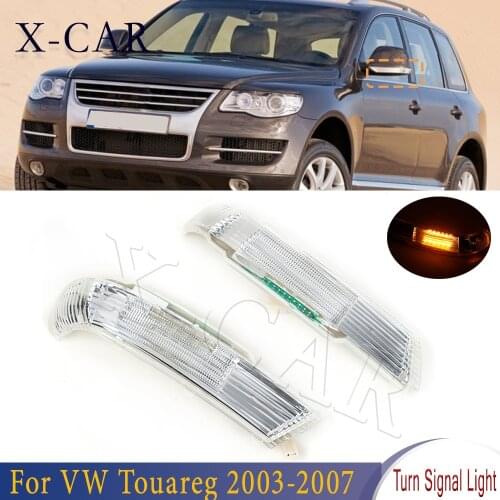 X-CAR LED Turn Signal Indicator Light Rear Mirror Lamp Car Stying For VW Touareg 2003 2004 2005 2007 7L6949101B 7L6949102B