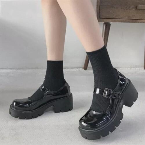Lolita Shoes Women Japanese Style Vintage Soft Sister Girls High Heels Waterproof Platform College Student Cosplay Costume Shoes