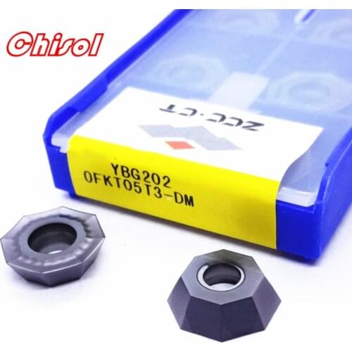 Carbide milling inserts OFKT05T3-DM YBG202 YBG302 YBG102 YBG205 YBM251 45 degree face mill inserts for steel & stainless steel