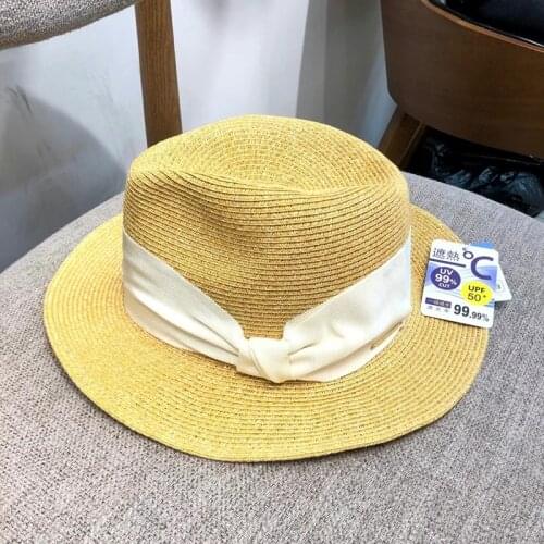 WeMe 2021 Japan Quality Standard Sun Hats With Bowknot Sunshade Cap UV Protection