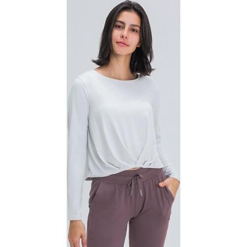 Women Sports Shirts Yoga Tops Sports Long Sleeve Lulu Fitness Crop Top Blouses Breathable Body Shaper Female Clothing Sportswear