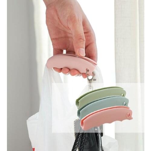 1/2/5 PCS Carrying Shopping Bags Tool Silicone Portable Vegetable Device Shopping Carry Holder With Keyhole Protect Hand Tools