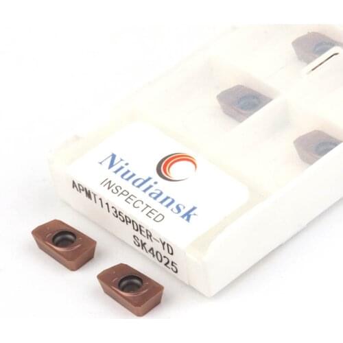 10Pcs APMT1135-YD SK2025 APMT1604-XM SK4025 Carbide CNC Lathe Milling Inserts Tool Steel Stainless Steel Cast Iron Universal