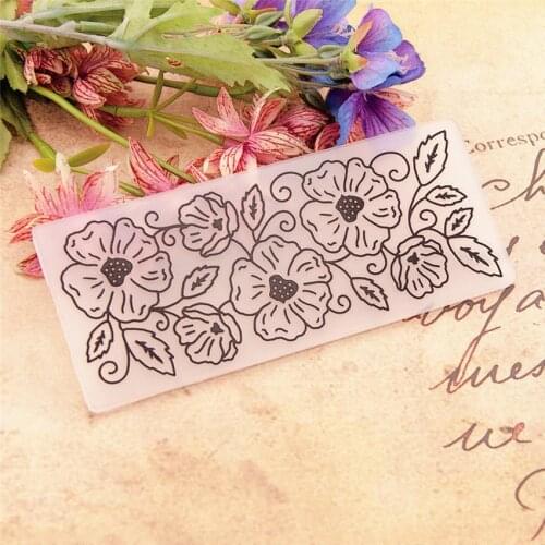 15x6cm blossomEmbossing folders Plastic Scrapbooking DIY Template Fondant Easter Cake Photo Album Card Making