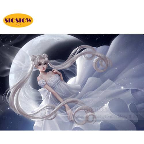 5d Diy Diamond Painting Cartoon Sailor Moon Princess Full Square 3d Diamond Mosaic Embroidery Cross Stitch Kits Decor Girls Room