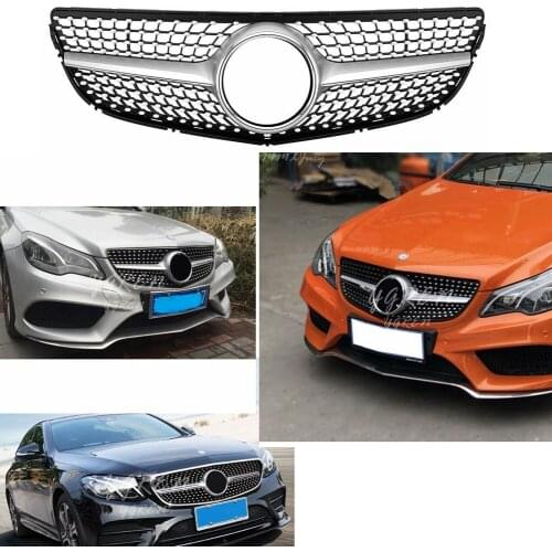 ABS Shiny Diamond Grille for Mercedes-Benz W207 Pre Facelift E Class Coupe E350 2010 2011-2015 2016