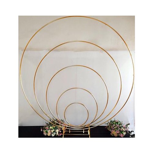 Wedding props galvanized iron arch ring wire curtain hollow single tube circle wedding scene layout decoration 02