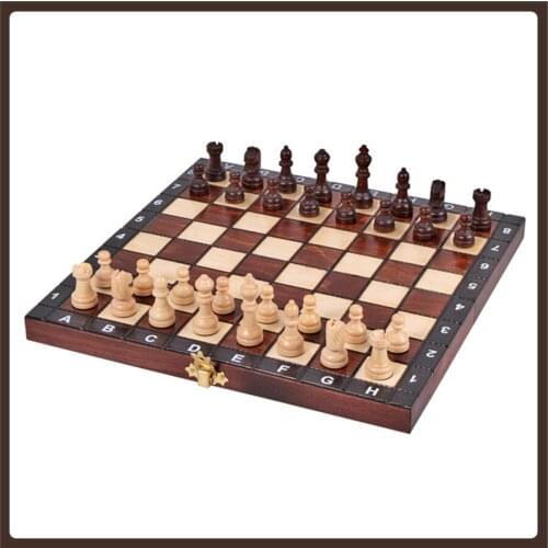 High Quality Wood Chess Set Travel Creative Professional Modern Design Pieces Foldable Chess Box Juego De Mesa Kids Board Game