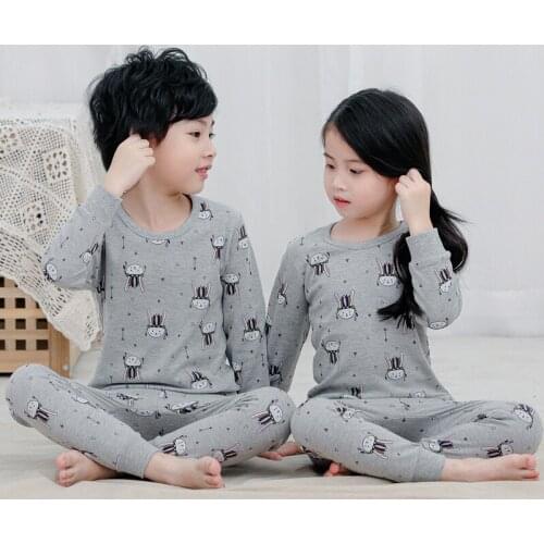 Kids pajamas children sleepwear baby pajamas sets boys girls animal rabbit pajama pajamas cotton nightwear clothes kids clothing