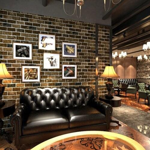 For Brick Wallpaper Vintage Walls 3 D Loft Wall Murals Pvc Waterproof Vinyl Wallpaper Roll For Clothes Barber Shop Office Walls