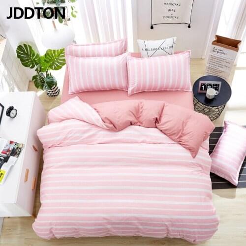 JDDTON Home Textile Simple Life Bedding Sets New Warm Style Bed Linen Duvet Cover Set AB Side Bed Sheet Pillowcase Cover BE086