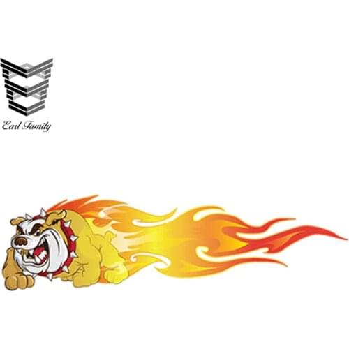 EARLFAMILY 15cm x 4.1cm Bulldog Truck Flaming Decal Set Stickers Funny Auto Sticker Car Styling Motorcycle Car Decal Accessories