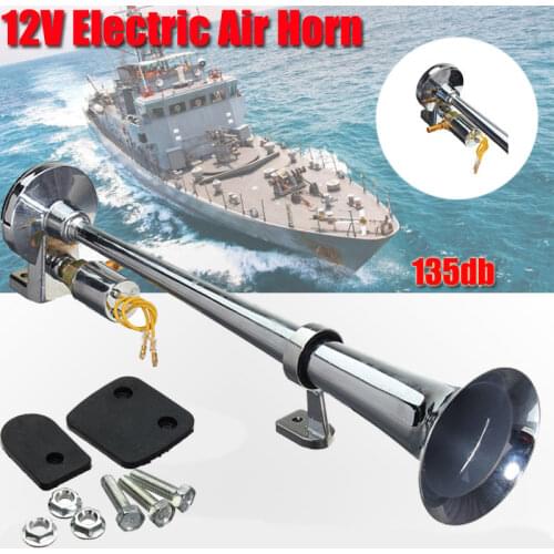 12V/24V Electric Air Horn 139db Super Loud 18 inch Car Siren Tone Pump Loud Air Horn For Car Motorcyclel Truck Van Lorry Boat