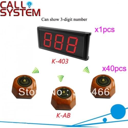 Hot Sale Called System Waiter for Karaoke K-403+AB LED display 3-digit number and button can be personalized Shipping Free