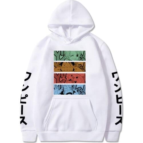 Unisex One Piece Printed Hoodies Harajuku Anime Japan Kawaii Fashion Soft Cartoon Hoodie Sweatshirts Size S-4XL