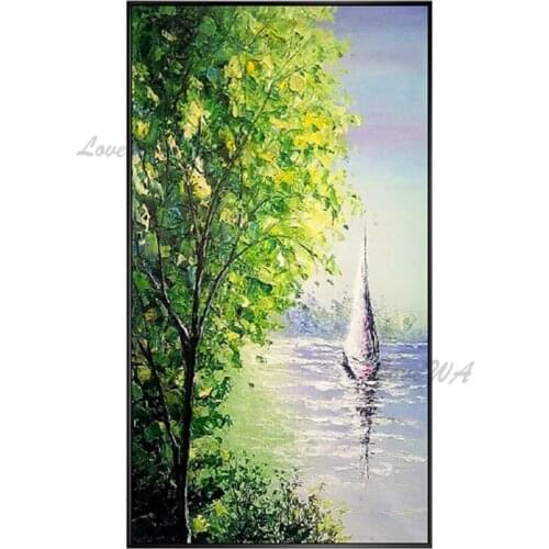 Abstract Landscape Paintings Hand Painted Knife Canvas Oil Painting Art Scenery Paintings On Canvas Wall Art Pieces For Bedroom