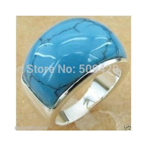 XFS20141er>Jewellery pretty turquoise mens ring size 8-11