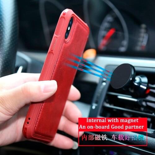 Magnetic Car Holder Case For iphone X TPU Magnet Case For iPhone 6 6S 7 8 Plus with Metal Plate Case For iPhone 11 Pro XS MAX XR