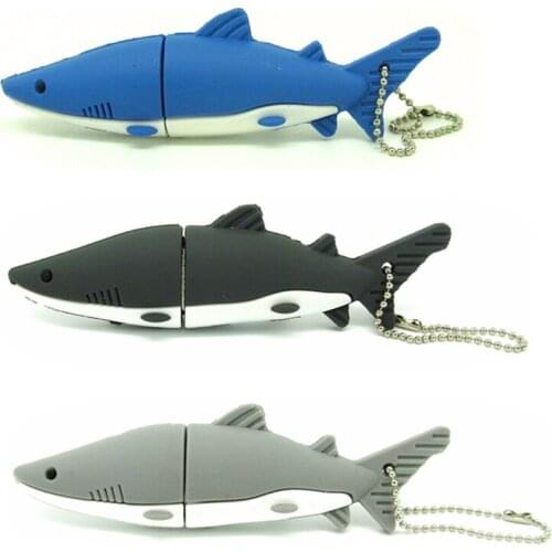 Cute USB Flash Drive The cartoon great white shark/Jaws 4GB/8GB/16GB/32GB PenDrive U disk flash memory Creative gift whale