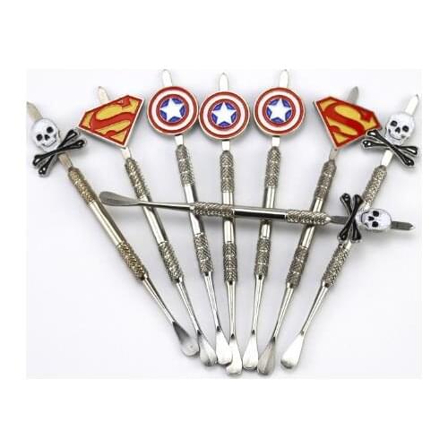 Mini Alloy Snuff Spoon Medicine Bottle Use Sniffer Snorter Powder Tobacco Micro-tuning Shovel Smoking Accessories Tea Spoon