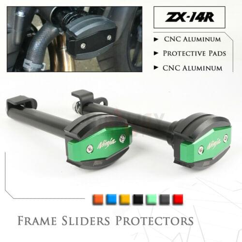 Motorcycle CNC Falling Protection Frame Slider Fairing Guard Crash Pad Protector For Kawasaki NINJA ZZR1400 ZX-14R 17 18