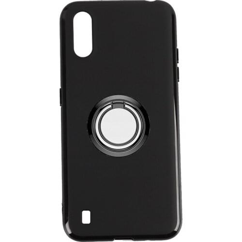 For Samsung Galaxy A01 Back Ring Holder Bracket Phone Case Cover Phone TPU Soft Silicone Cases for Samsung A01 A015F 5.7"